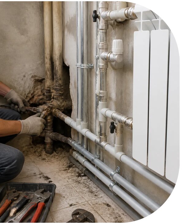 Замена системы отопления в Рославле под ключ с гарантией