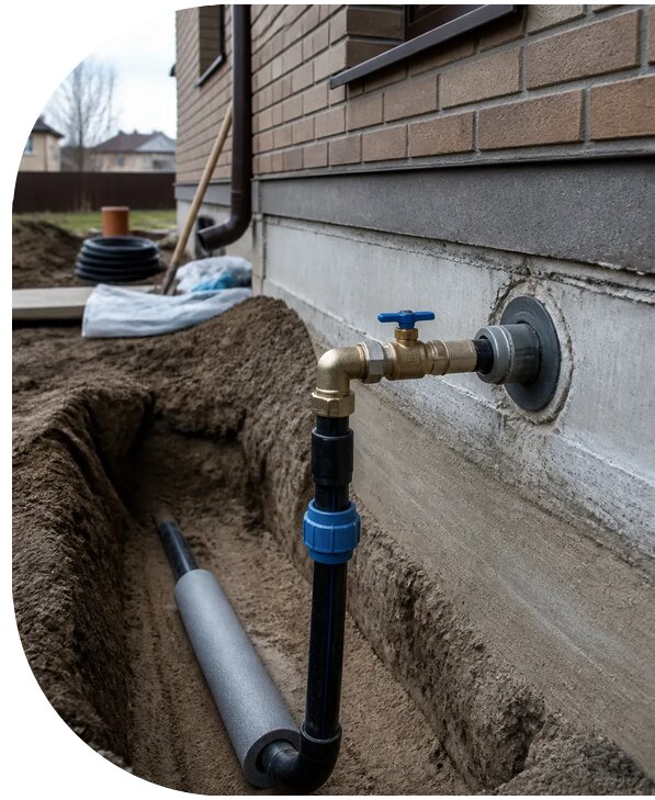 Устройство ввода водопровода в дом в Рославле от 8735 р. | АПаруса-Рлв